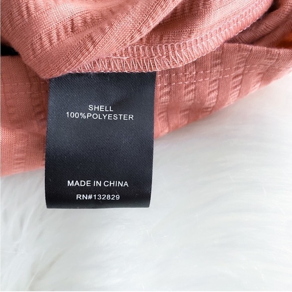 Camila Coelho Claudia Midi Dress in Rose Ribbed Jersey Adjustable Shoulders NWT - Picture 8 of 11